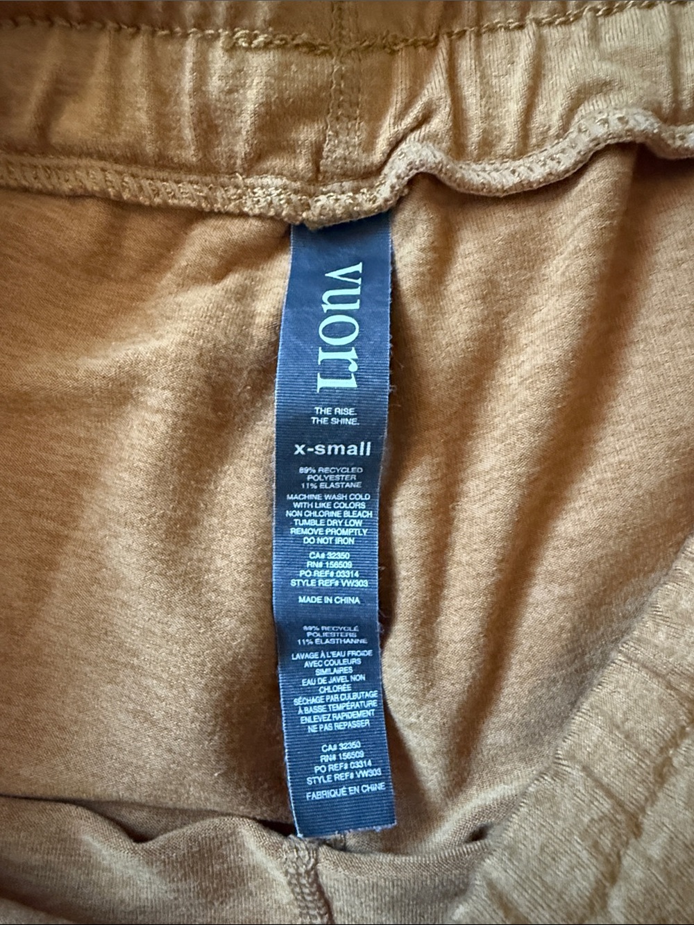 Vuori performance jogger mustard yellow flax heather - Picture 5 of 7